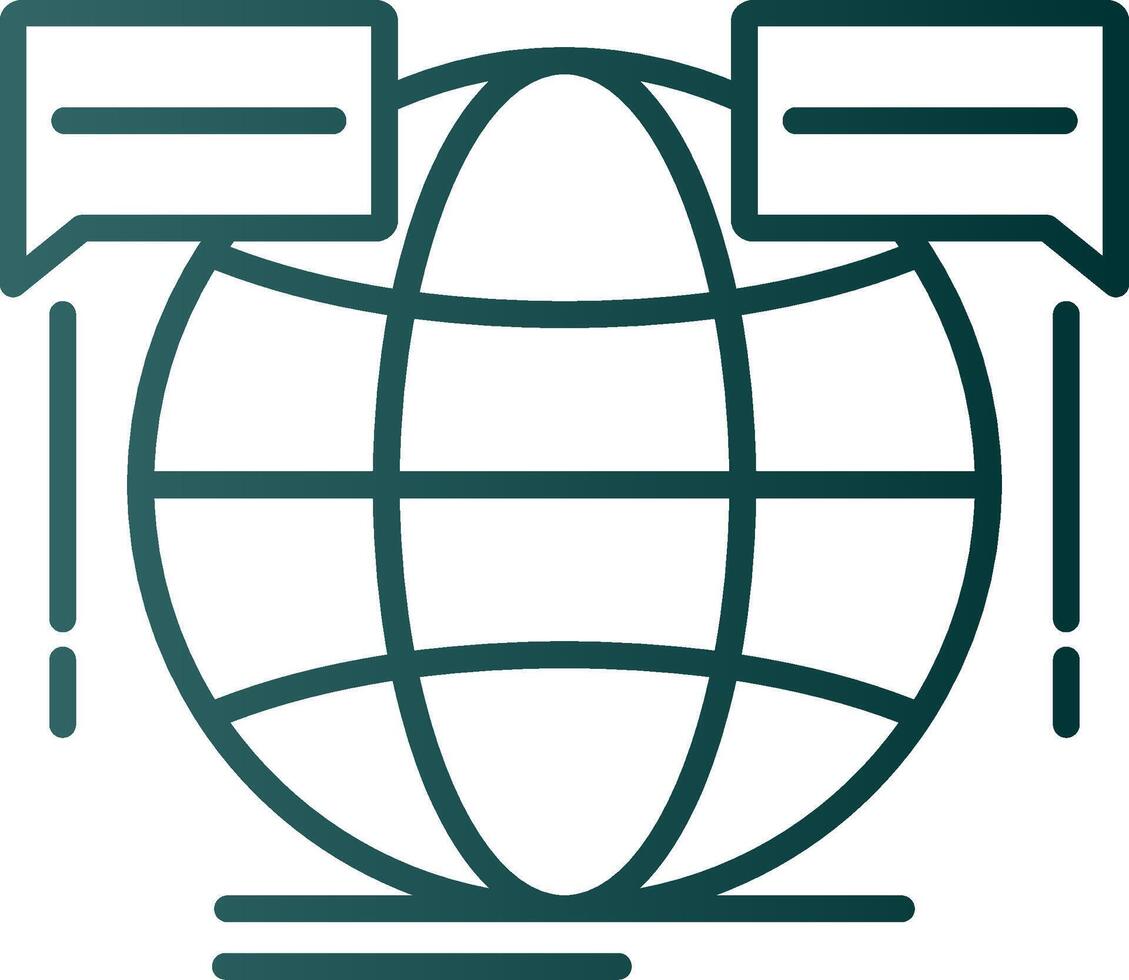 Global Forum Line Gradient Icon vector