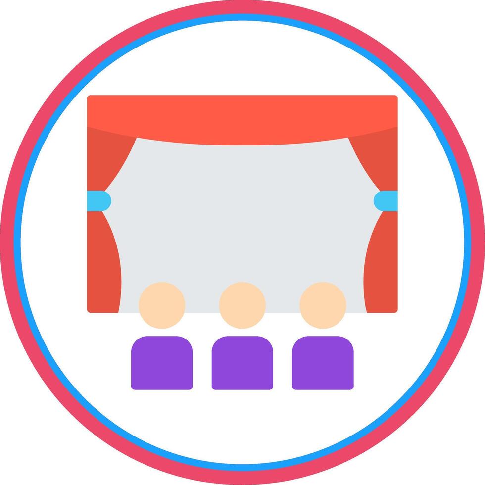 Cinema Flat Circle Icon vector