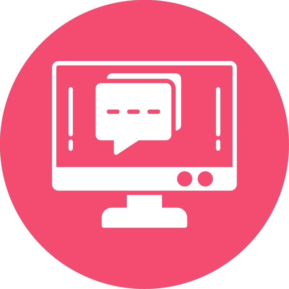 Info Chat Multi Color Circle Icon vector