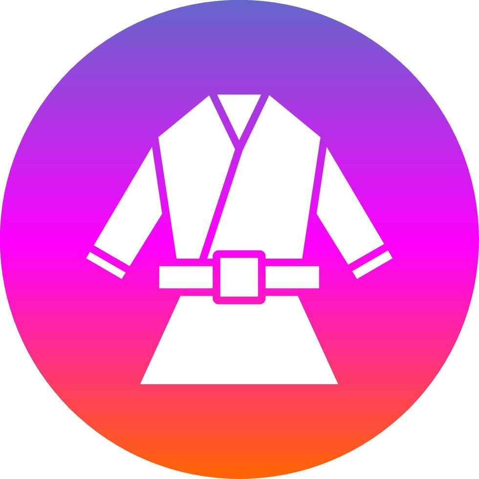 Kimono Glyph Gradient Circle Icon Design vector