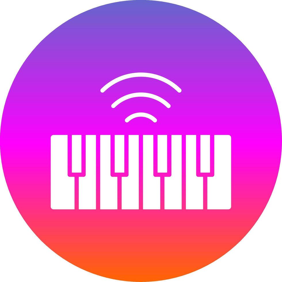 Keyboard Glyph Gradient Circle Icon Design vector