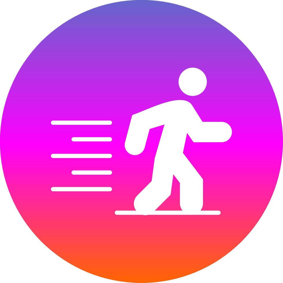 Running Glyph Gradient Circle Icon Design vector