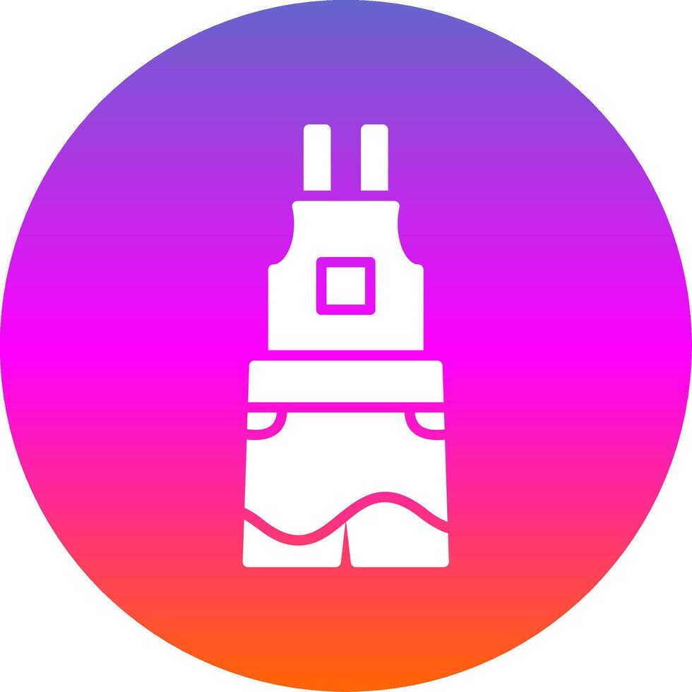 Dungarees Glyph Gradient Circle Icon Design vector