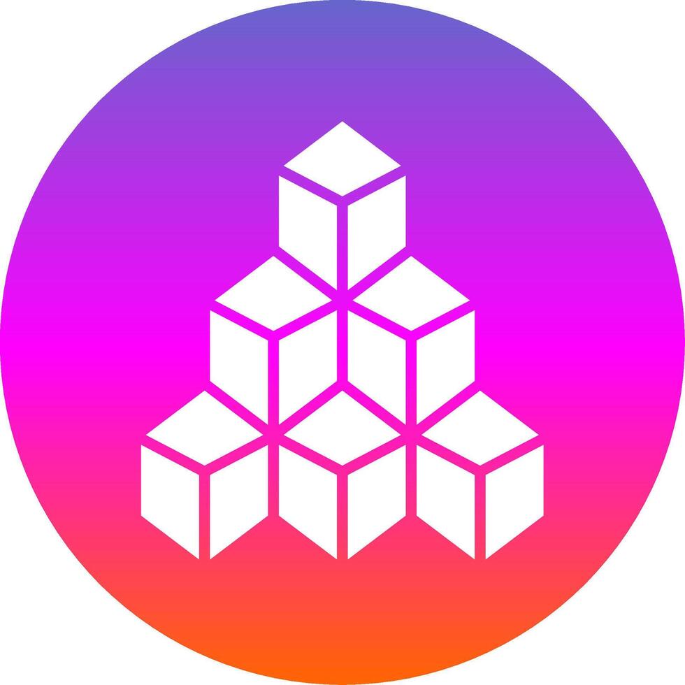 Blocks Glyph Gradient Circle Icon Design vector