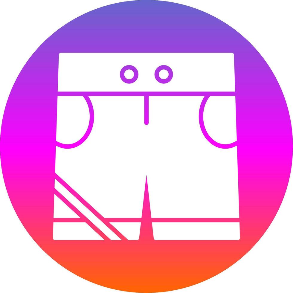 Shorts Glyph Gradient Circle Icon Design vector