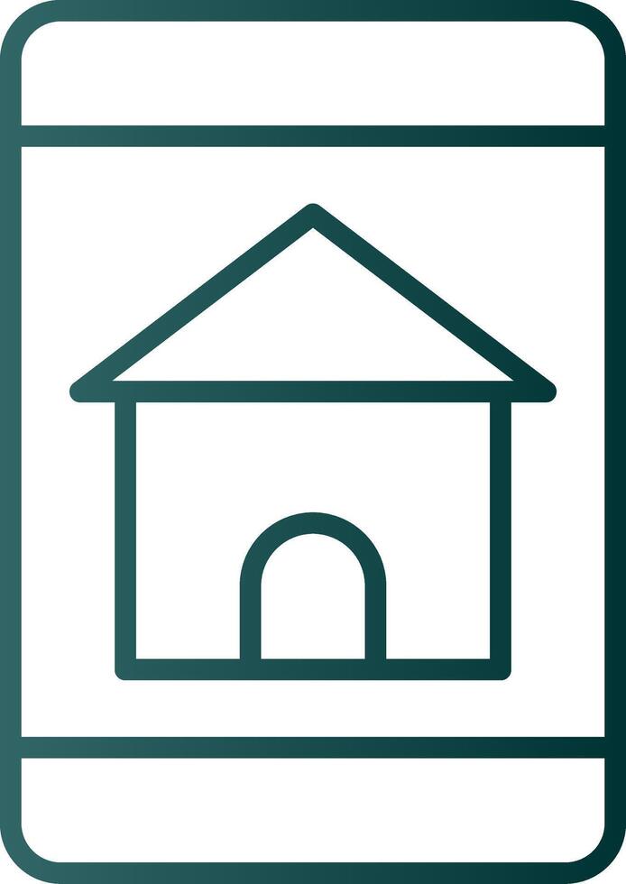 Find Home OnLine Gradient Line Gradient Icon vector