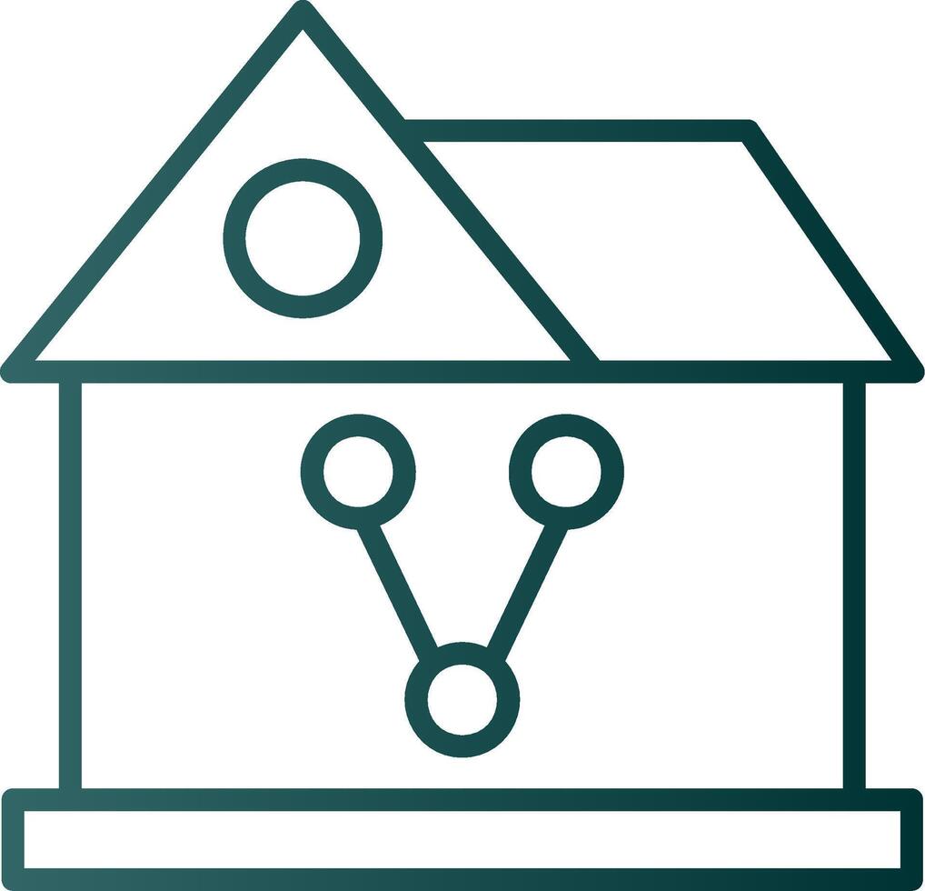 Sharing House Line Gradient Icon vector
