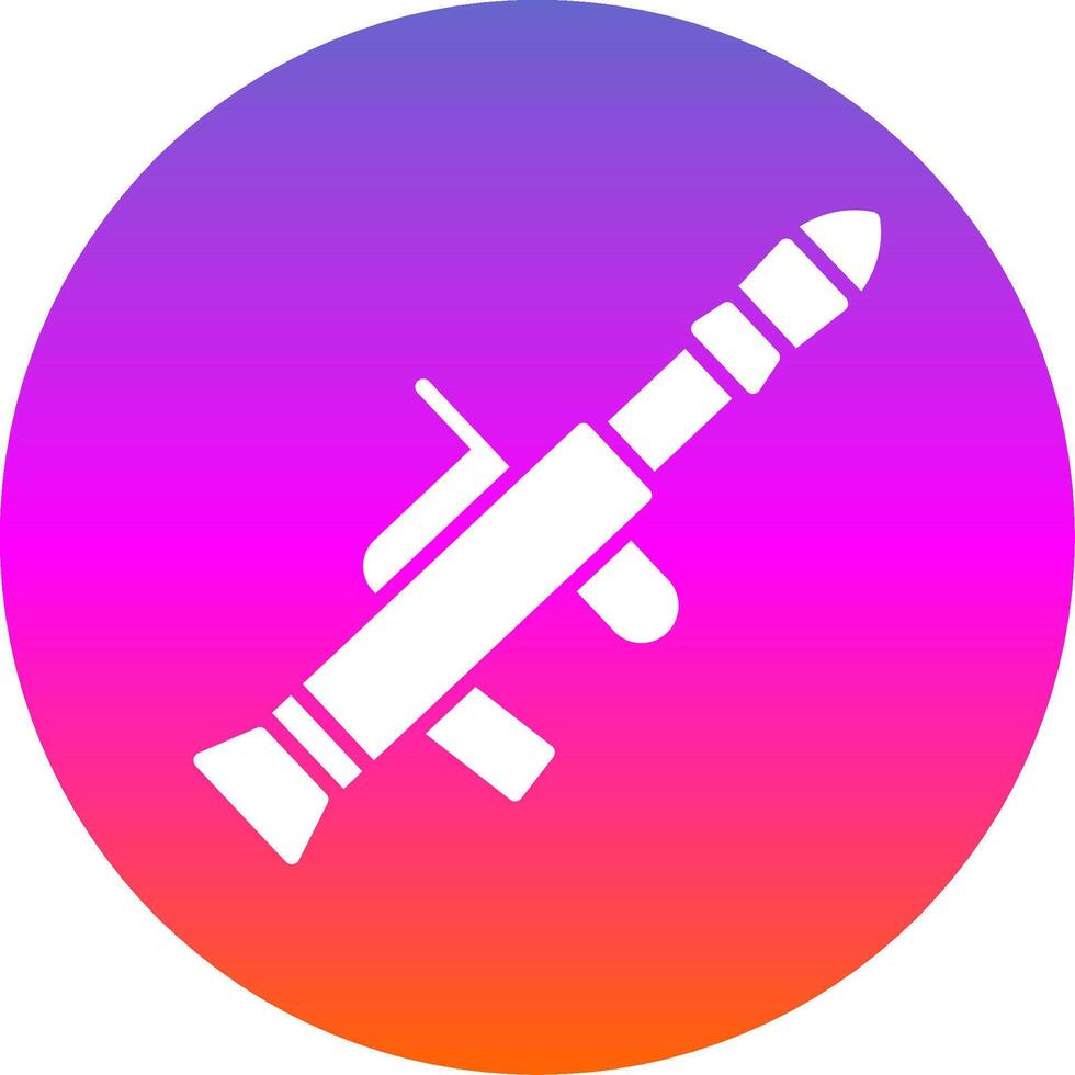 Gun Glyph Gradient Circle Icon Design vector