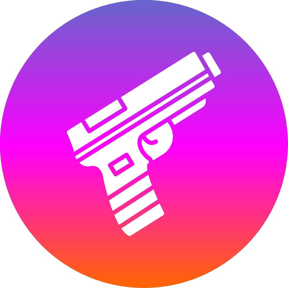 Gun Glyph Gradient Circle Icon Design vector