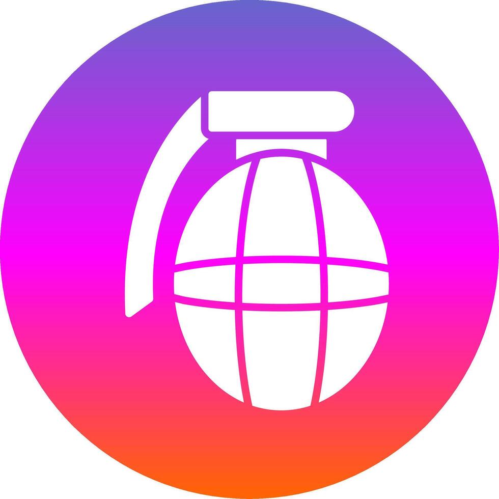 Grenade Glyph Gradient Circle Icon Design vector