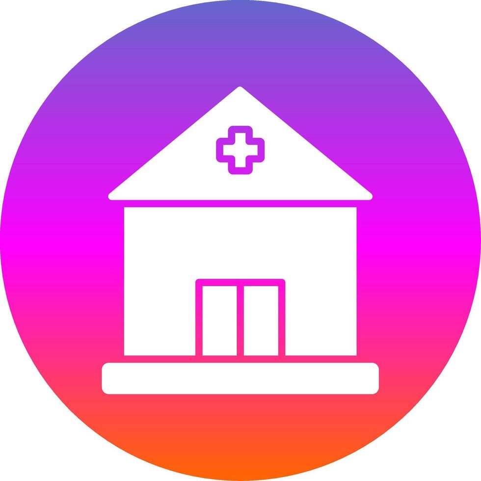 Building Glyph Gradient Circle Icon Design vector