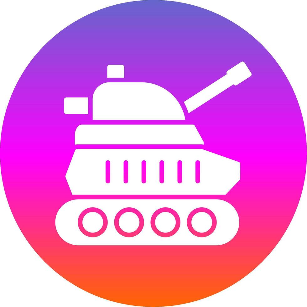 tanque glifo degradado circulo icono diseño vector