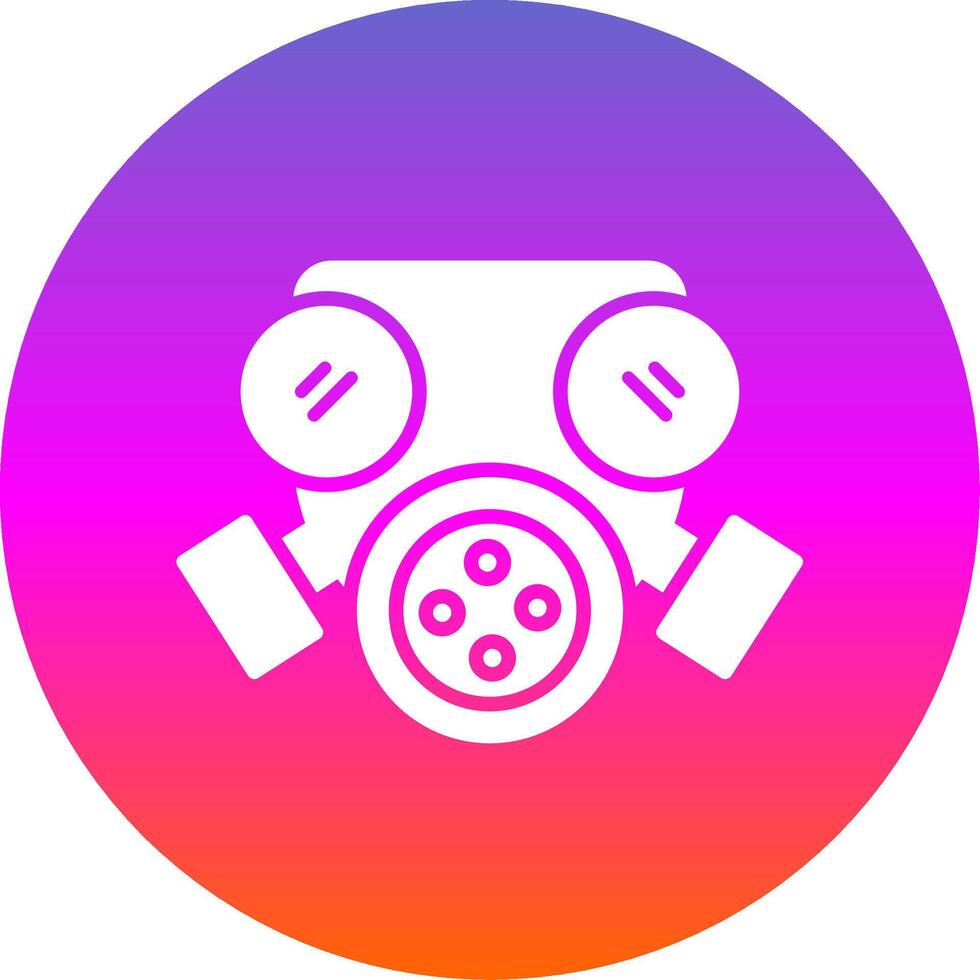 Mask Glyph Gradient Circle Icon Design vector