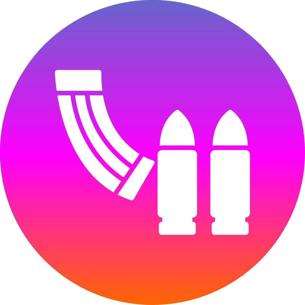 Ammunition Glyph Gradient Circle Icon Design vector