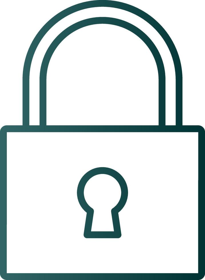 Lock Line Gradient Icon vector