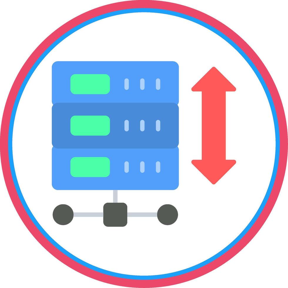 Expand Arrows Flat Circle Icon vector
