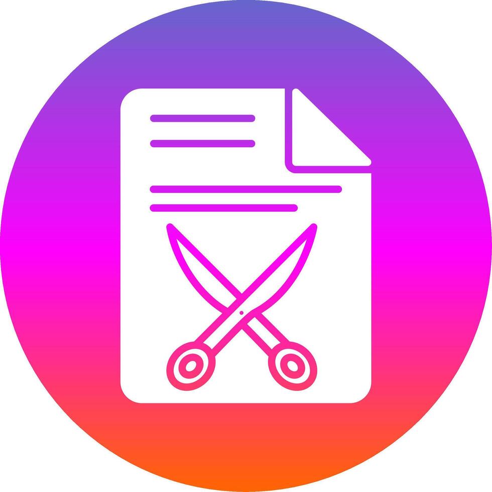 Document Glyph Gradient Circle Icon Design vector