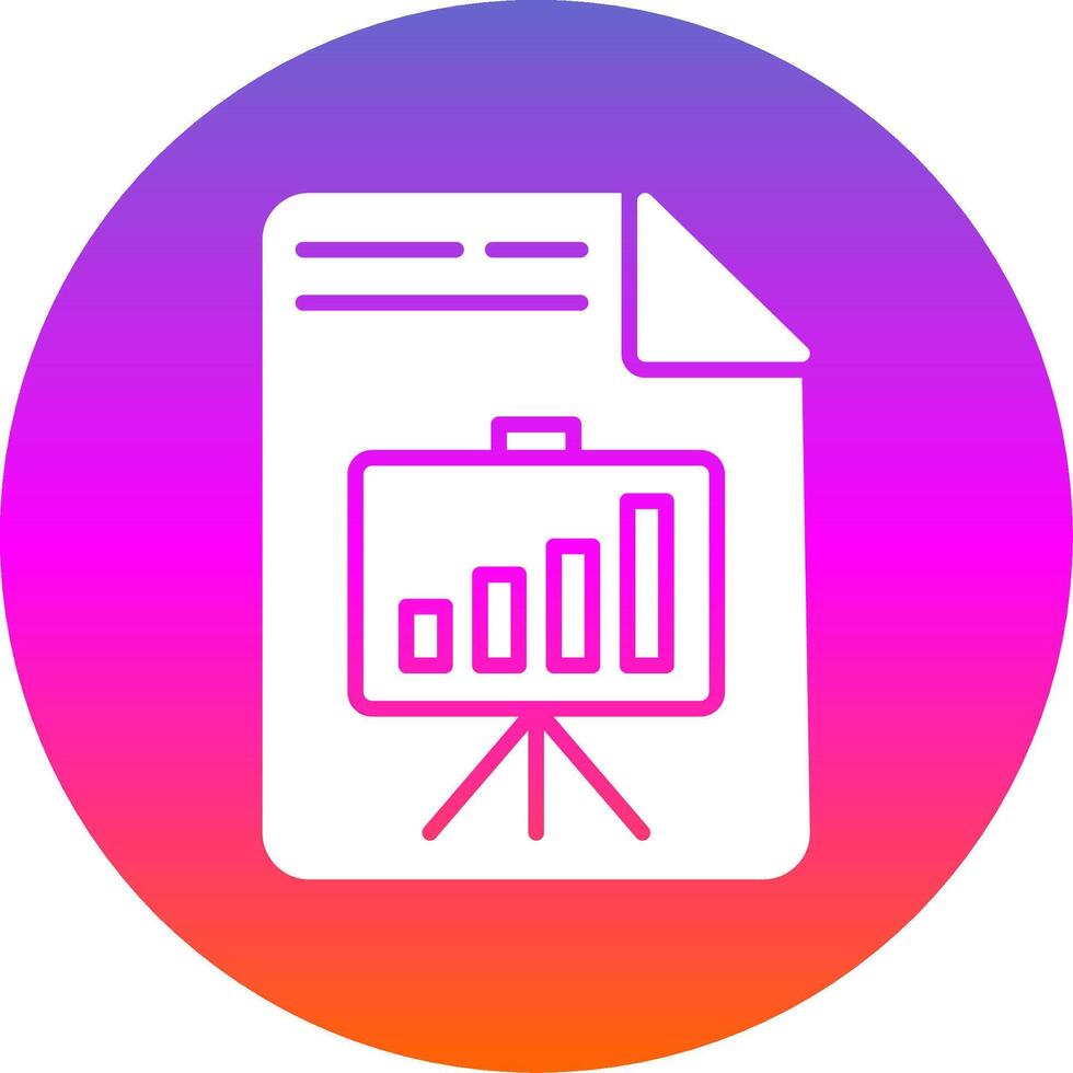 Presentation Glyph Gradient Circle Icon Design vector