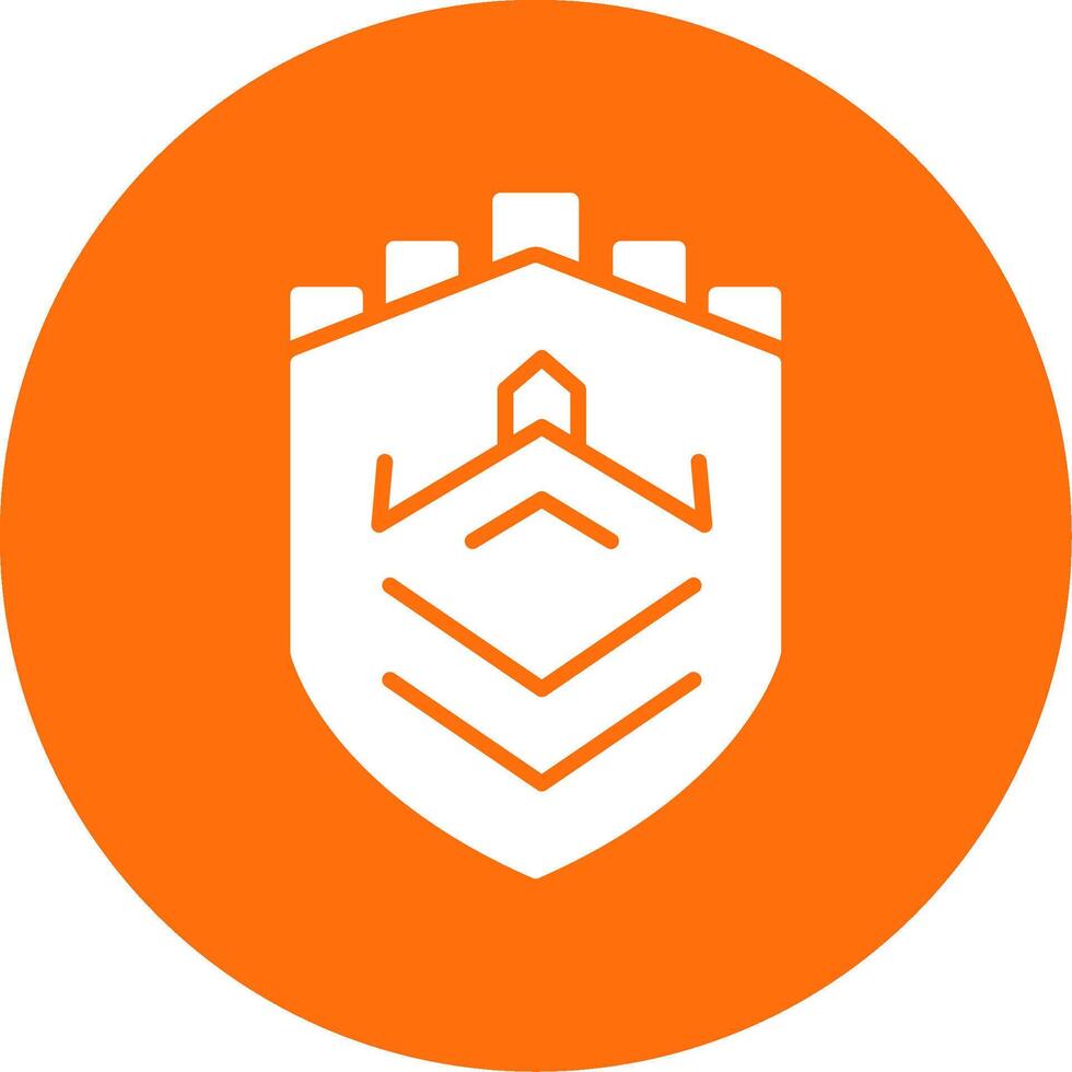 Security Castle Tech Multi Color Circle Icon vector