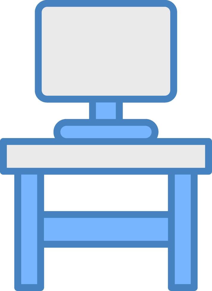 Stand Line Filled Blue Icon vector