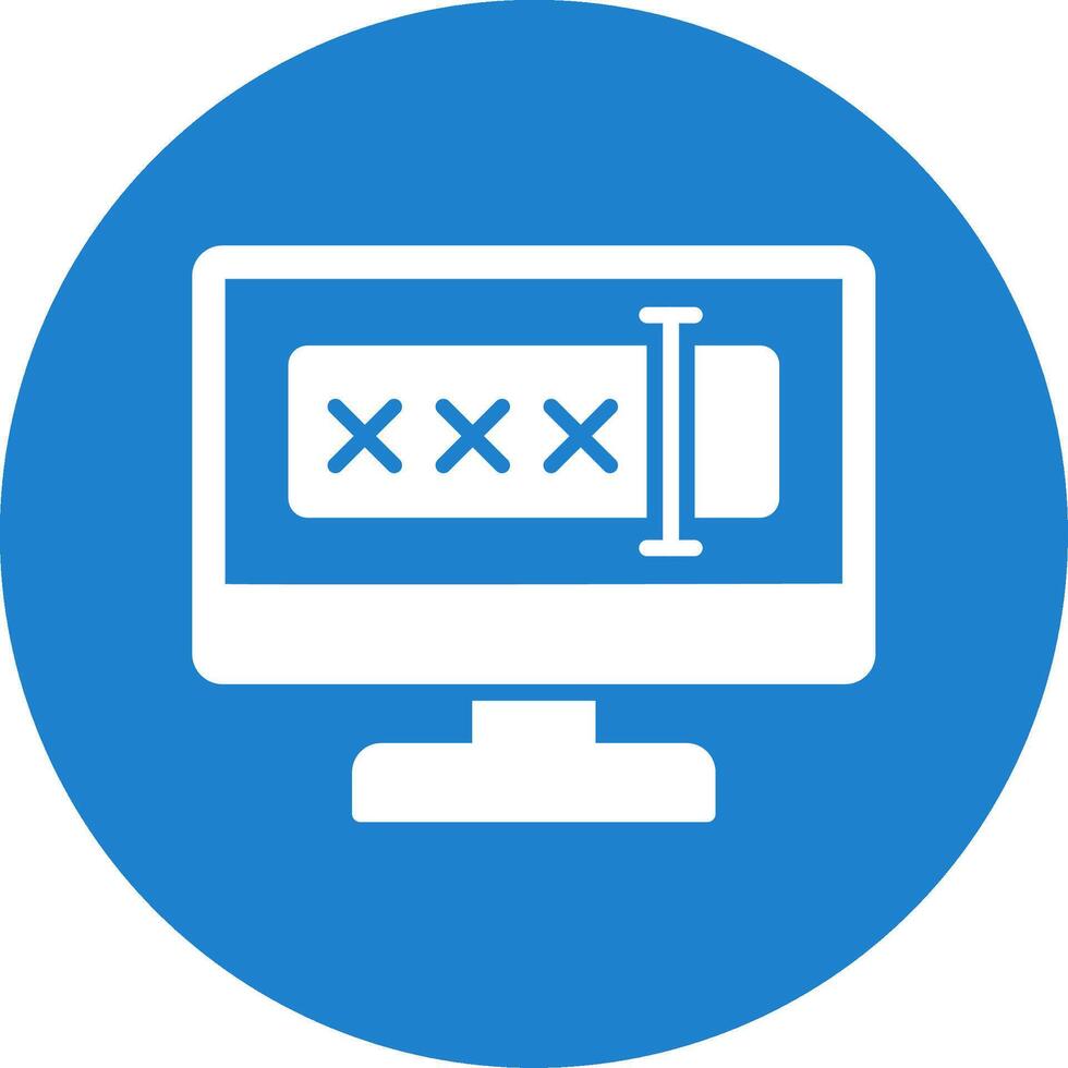 Password Security Multi Color Circle Icon vector
