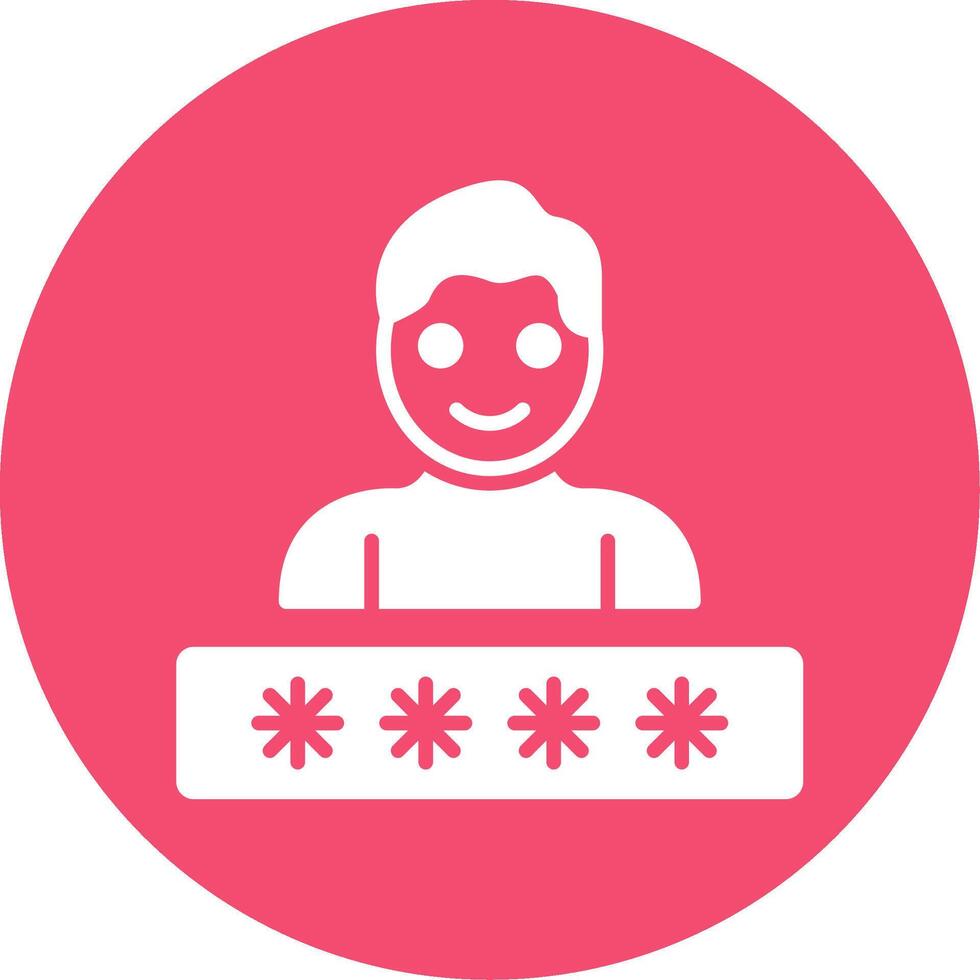 Account Password Multi Color Circle Icon vector