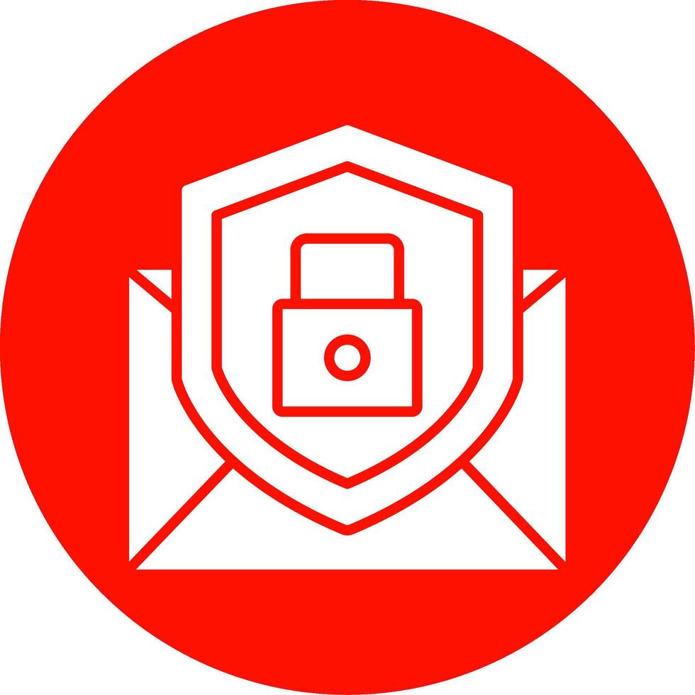 Email Protection Multi Color Circle Icon vector