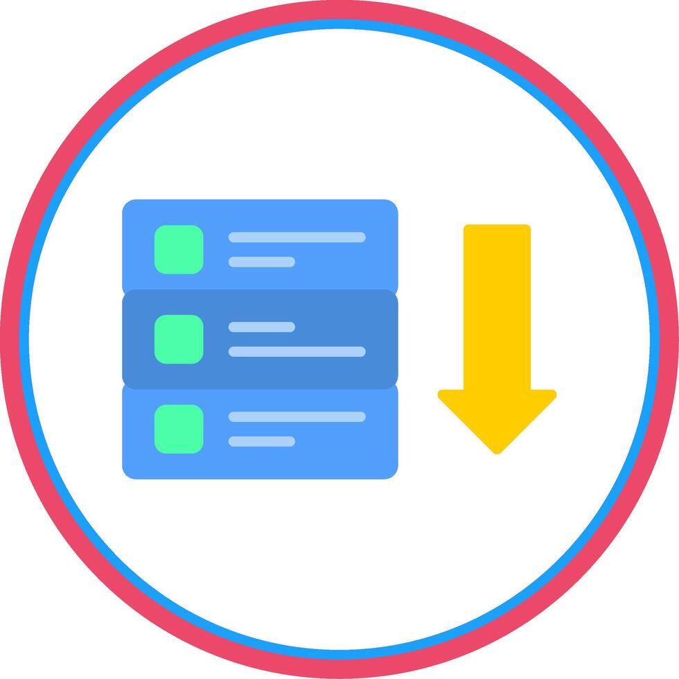 Database Flat Circle Icon vector