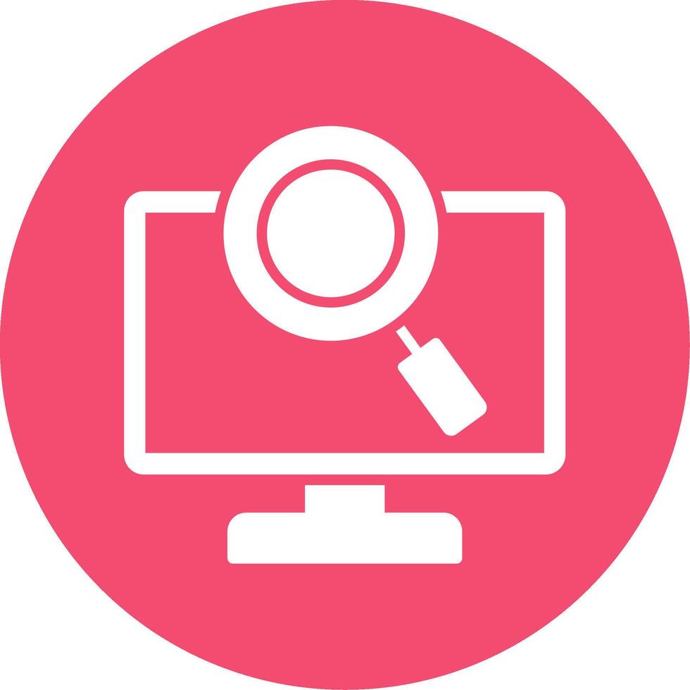 Computer Scan Multi Color Circle Icon vector