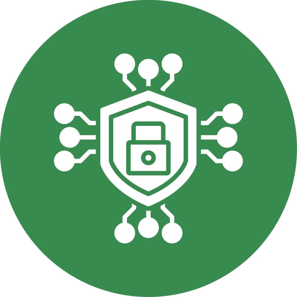Data Encryption Multi Color Circle Icon vector