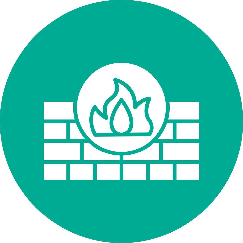 Firewall Multi Color Circle Icon vector
