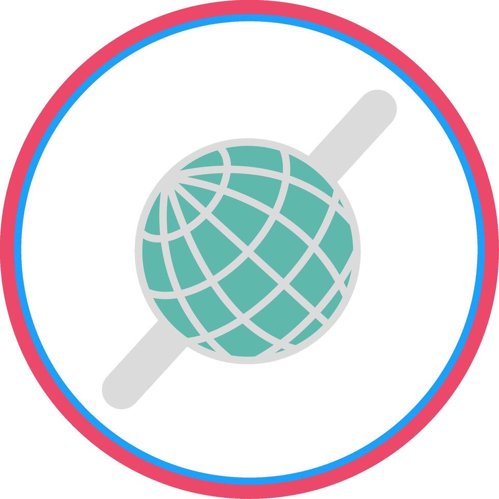Sphere Flat Circle Icon vector