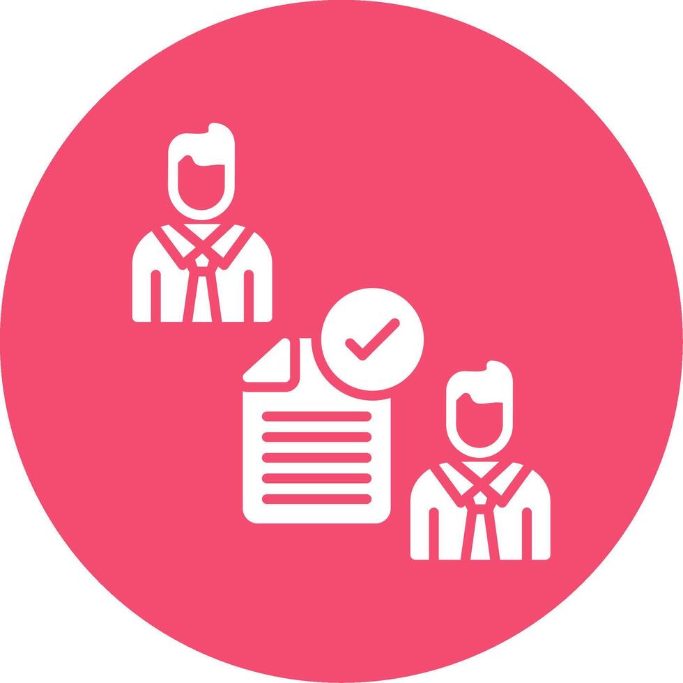 Conclusion Of Contract Multi Color Circle Icon vector