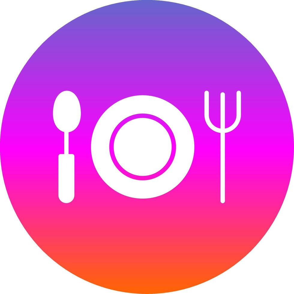 Plates Glyph Gradient Circle Icon Design vector