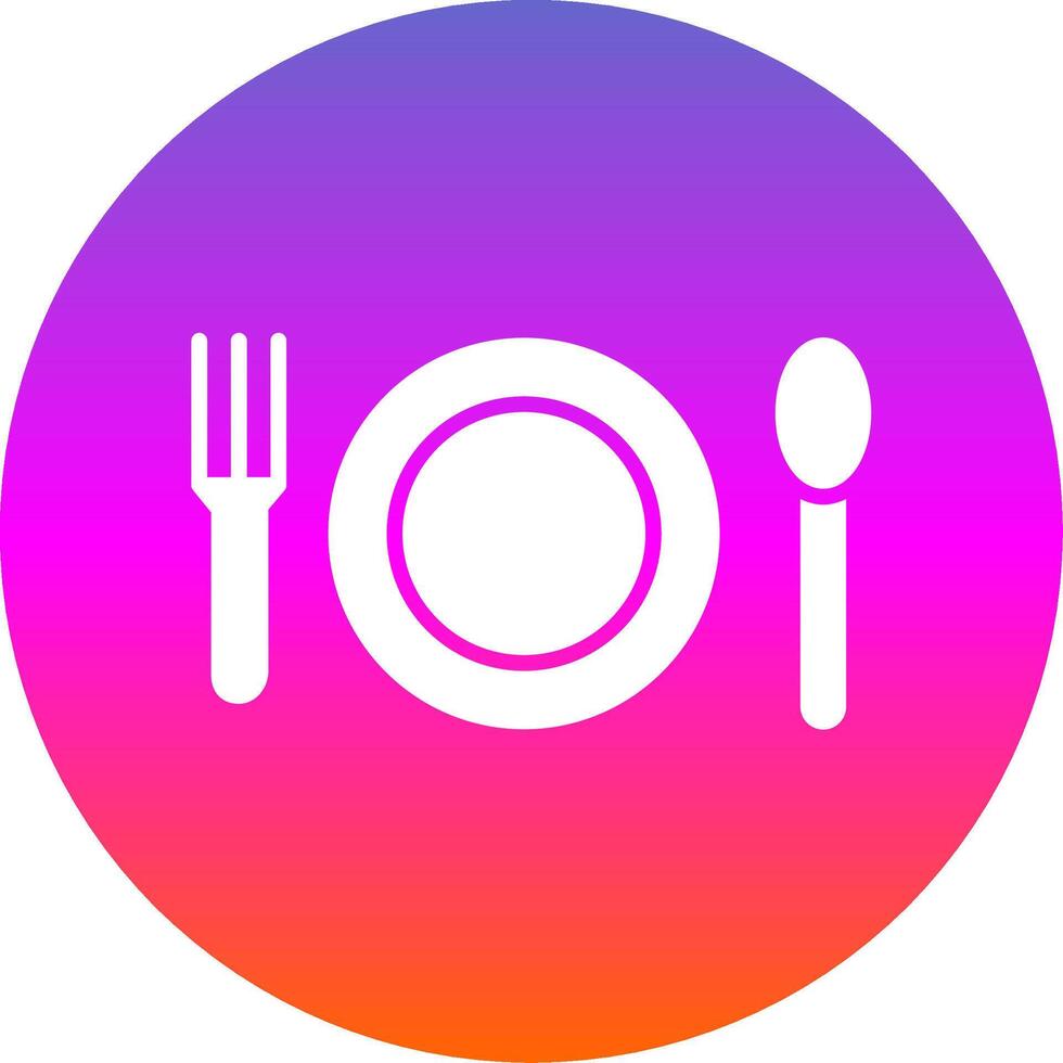 Cutlery Glyph Gradient Circle Icon Design vector