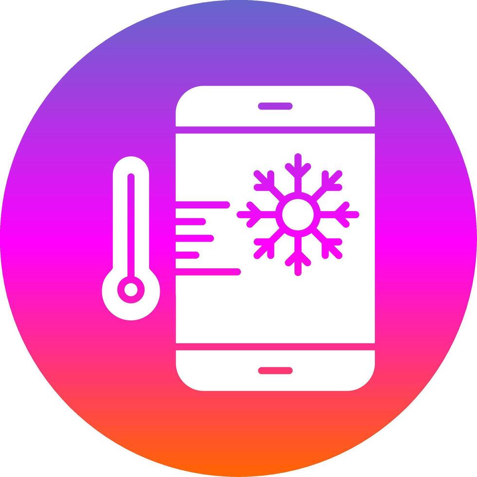 Thermostat Glyph Gradient Circle Icon Design vector