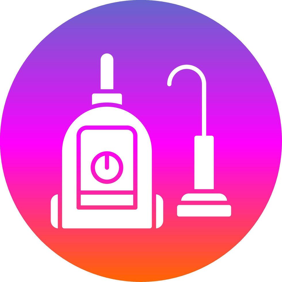 Vacuum Cleaner Glyph Gradient Circle Icon Design vector