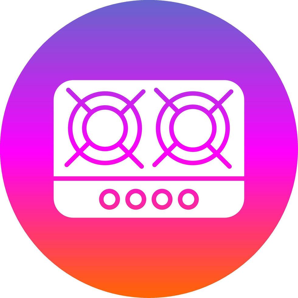Hob Glyph Gradient Circle Icon Design vector