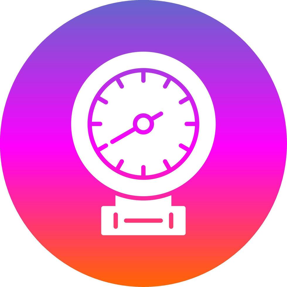 Pressure Gauge Glyph Gradient Circle Icon Design vector