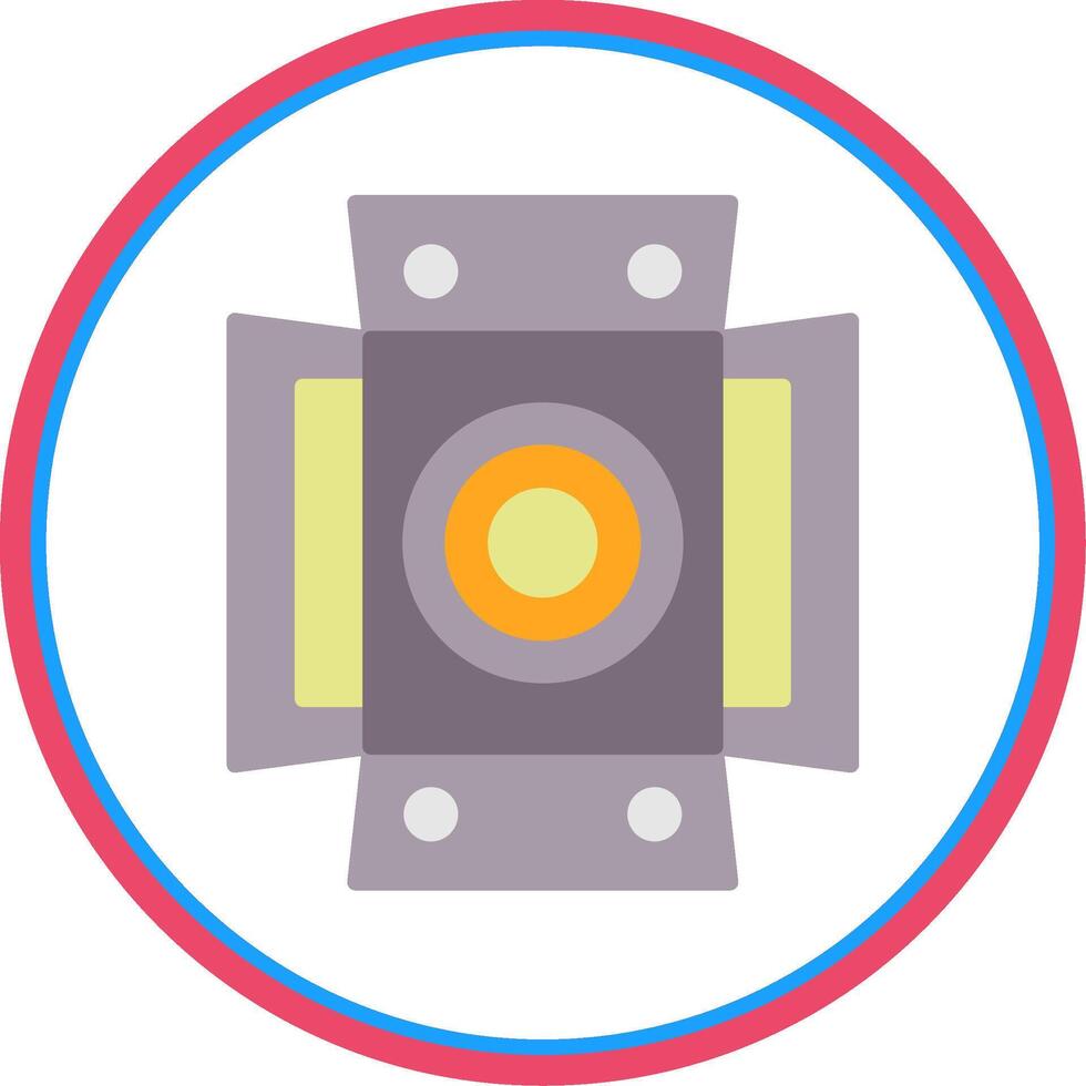 Lighting Flat Circle Icon vector