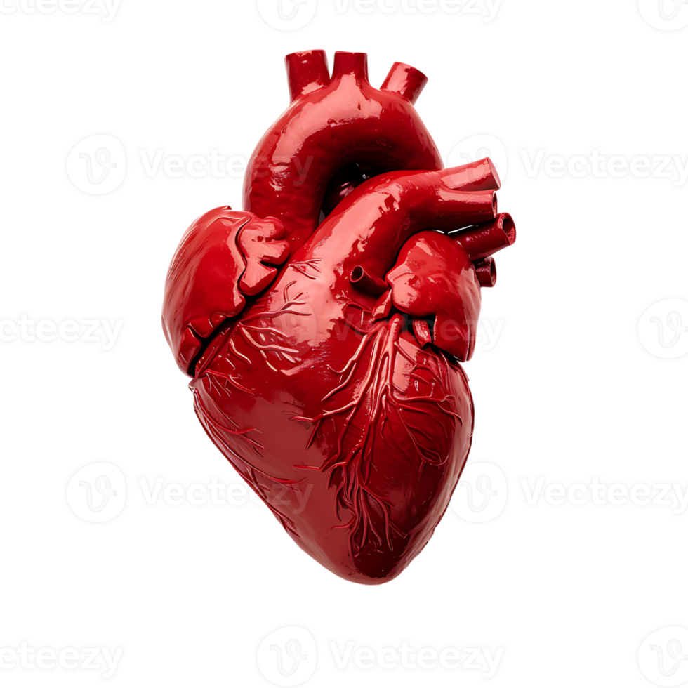 A red heart on isolated transparent background png