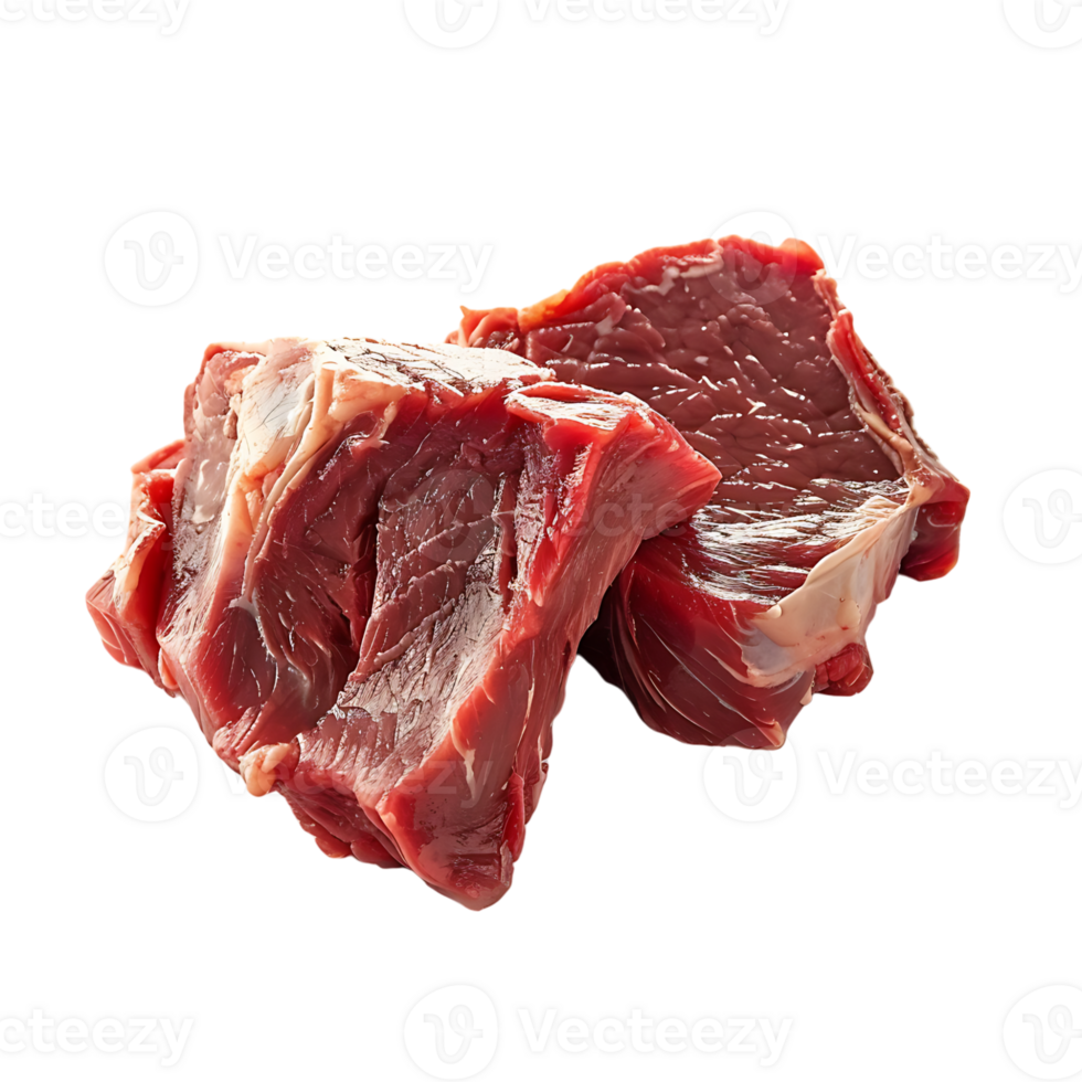 Raw meat on transparent Background png
