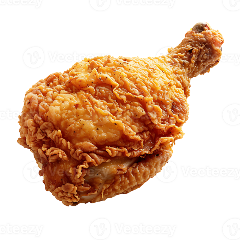 crunchy Chicken leg on transparent Background png