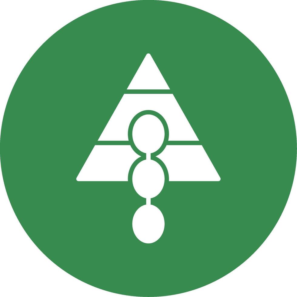 Link pyramide Multi Color Circle Icon vector