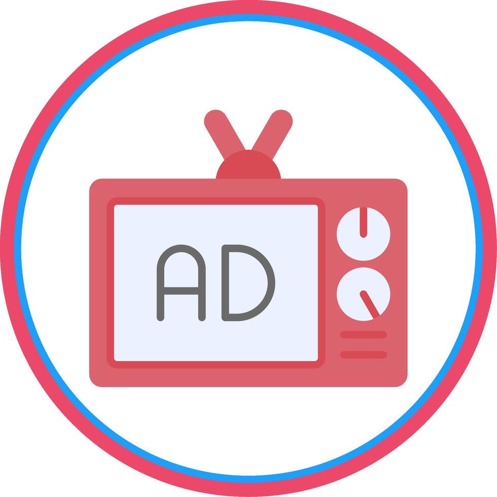 Advertise Flat Circle Icon vector