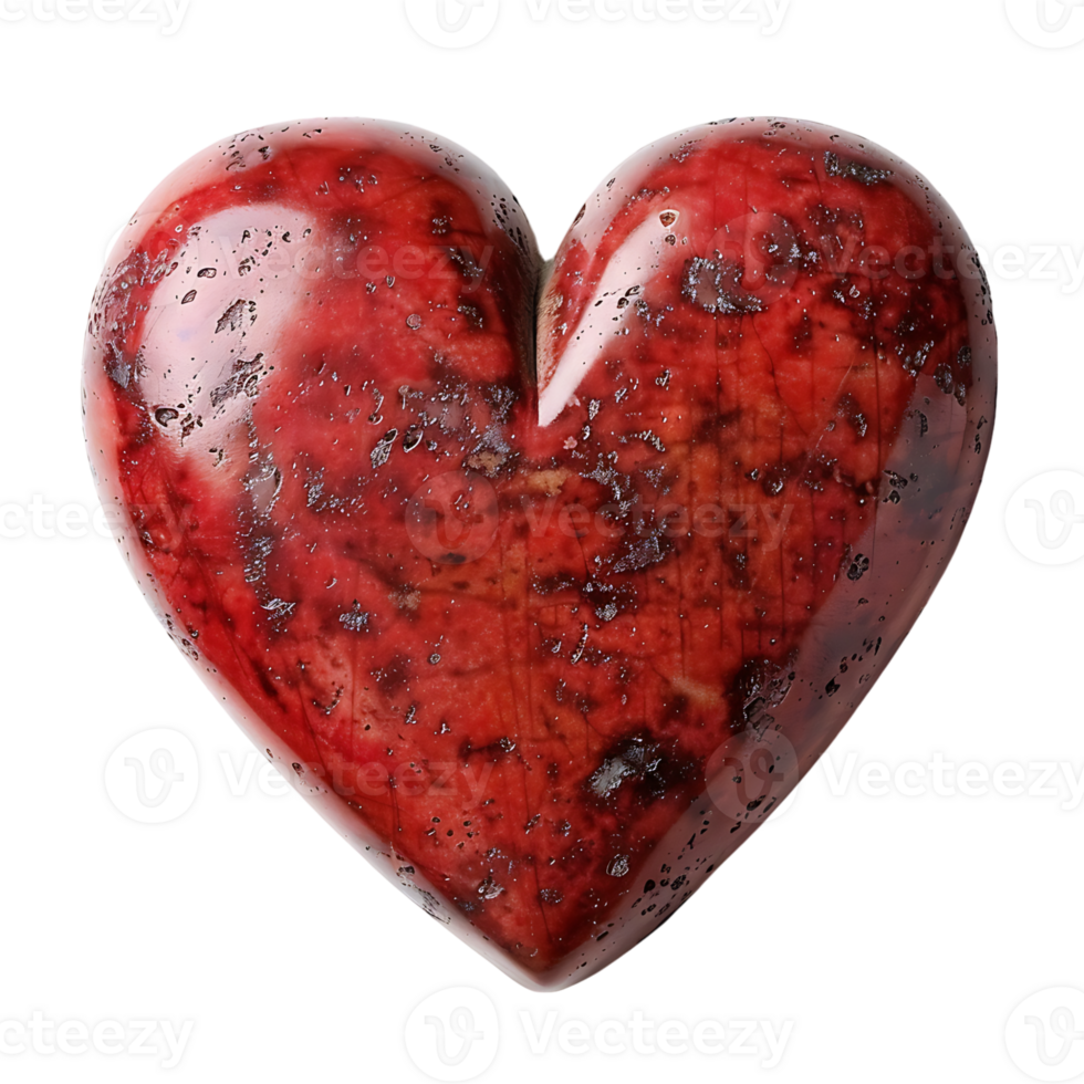 A red heart on isolated transparent background png