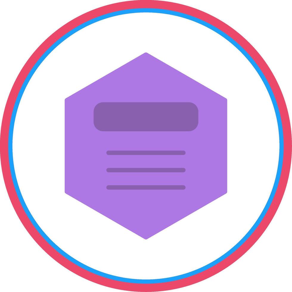 Hexagon Flat Circle Icon vector