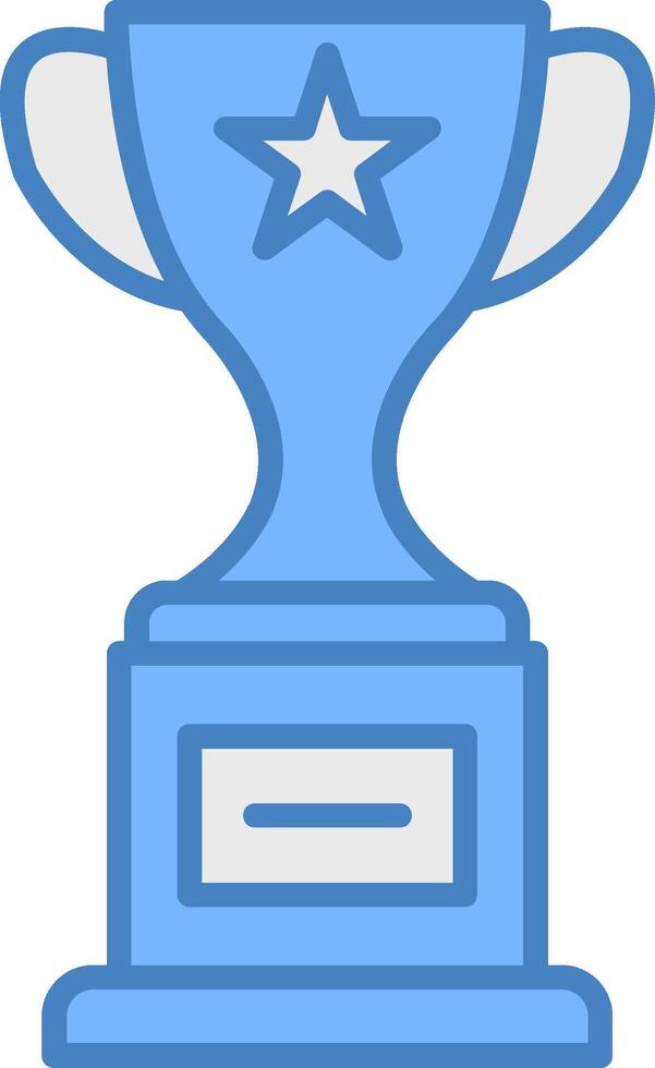 Award Line Filled Blue Icon vector