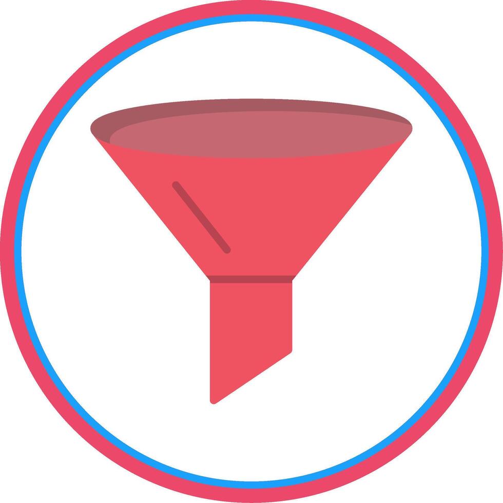 Funnel Flat Circle Icon vector
