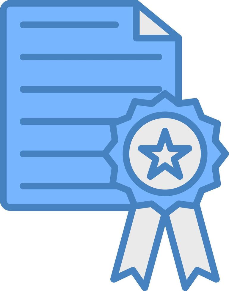 Valuable Line Filled Blue Icon vector
